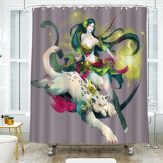 Blien 精靈插畫印花浴簾 A_RD_884, 1個