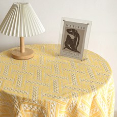 다마다마 북유럽식 빈티지 스퀘어 다용도 블랭킷 테이블보, 옐로우, 130 x 180 cm 홈인테리어/카페트/쿠션 반품 최저가 6,570원