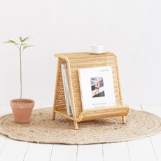 HouseRecipe PP藤編雜誌架 A型款, 米色