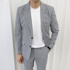 男款Land Glan格紋泡泡紗休閒夾克