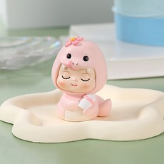 Homeflow 可愛蛇年龍年寶寶家居裝飾公仔擺飾品, 粉紅蛇