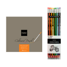 DONG-A Fable油性彩色鉛筆 24色+Coma橡皮擦型3角鉛筆 SG-208 12入, 1套, 24 種顏色