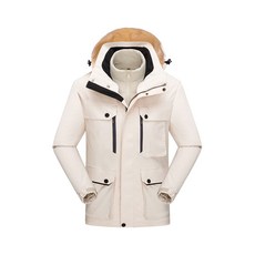 男款Basic戶外保暖防水兩件式可拆連帽羽絨外套 #6089