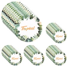 PARTYHAE 生日派對盤 熱帶風 18cm 10入, 5套