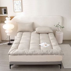 SOHEIM 四季絎縫薄床墊, 砂米黃