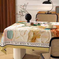 테이아 유니크한 디자인의 고급스러운 프렌치풍 식탁보 정사각, 루미에르, 1개, 2인용(120 x 120 cm)