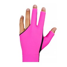 I Love Fit 三指防滑撞球單手手套, 玫瑰紅色