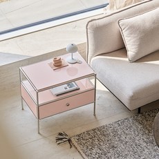 포더홈 무디 모듈 협탁 상부 선반형 600 방문설치, 핑크, 1개