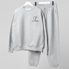 세븐룩북 남성용 LIGHTNING 기모 맨투맨 + 조거팬츠 세트 BBL211