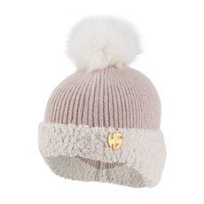 HENRY STUART 女款保暖遮耳毛帽, 白色, 1個