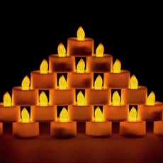 LED蠟燭造型燈, 24個, 黃色