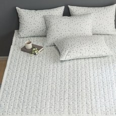 g BEDDING Little Leaf 泡泡紗夏季涼墊, 藍色