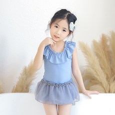 Starbean 女童荷葉邊蕾絲泳裝