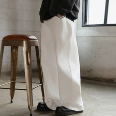 PLAYS 男款弧形線條寬版棉褲