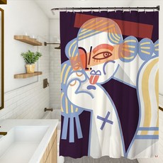 에어 드로잉 샤워커튼, TYPE15, 1개