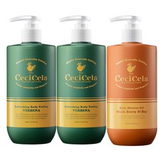 Ceci Cella 身體去角質 2p + 沐浴露黑莓和海灣套組, 1組