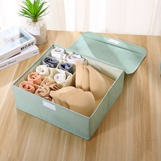 牛津布折疊收納盒 05 10格 薄荷綠, 1個