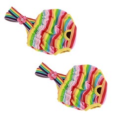 JOYnJOY 寵物吊帶衛生內褲 彩虹款, 超小型, 2個, 1件