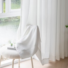 VIEW HOUSE Lucid 四季基本款遮光窗簾 2入, 白色