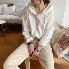 NANING9 Puradin鈕扣連帽T恤