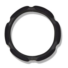 GMZ MOTORS 六角壓花網眼方向盤套, 黑色