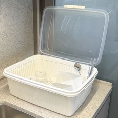 UNIQUE HOUSE HOME DECO 水槽碗盤瀝水架, 1個, 白色, 1層