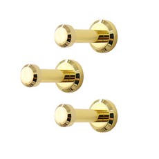 Madamade 掛鉤螺絲安裝式牆面掛架 3入, 金色