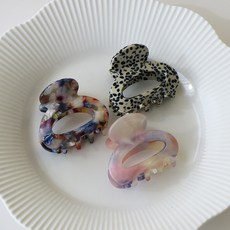 ROSICLER 迷你圓形花紋髮夾組 3入