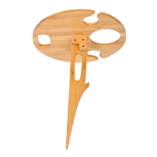 戶外葡萄酒攜帶式竹製折疊桌 30*20*7cm, 黃色的, 1個