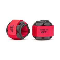 Reebok 手腕與腳踝負重帶 左+右組合 RAWT-11313, 黑色 + 紅色, 2kg