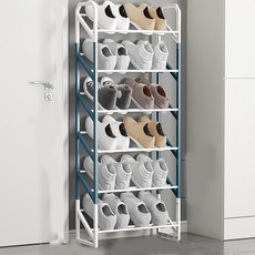 Yeehome 粉彩重點玄關鞋櫃收納架, 1個, 6層藍色