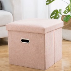 Minugangberry 多功能儲物凳 38 x 38 x 38 厘米, 粉色(38*38*38cm)