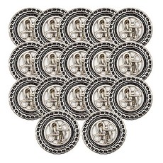 ButtonKing 奢華2Era大衣鈕扣 15mm, 鎳黑色, 17個