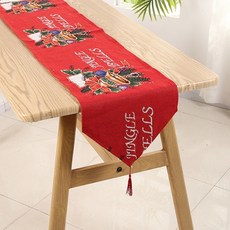 Sonio 可愛聖誕桌旗, 180 x 33 cm, 18 金色鈴鐺, 1個