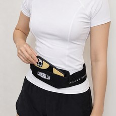LineBella 超輕量防水緊身跑步腰帶, 黑色, 1個