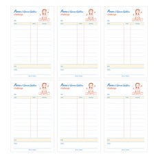 빨강머리앤 플라잉웨일즈 메모패드, 단어장, 40매, 6개