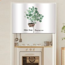 BonBon naturel 加厚穿桿式門簾, 綠植田園