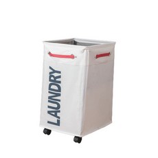 推車式洗衣籃 D_RD_324, 象牙, 1個