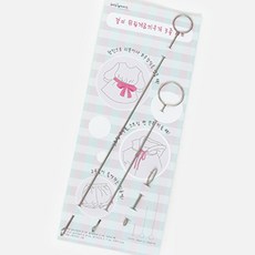 HAPPY BEARS 掛勾式鍋鏟2件 + 穿繩器套組 32229, 銀色, 1套