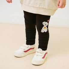 mollimelli 兒童迪士尼101忠狗愛心羅紋撞色內搭褲