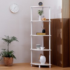 Tres Belle STAY 轉角展示架 站立式層架, 5層, 橡木色