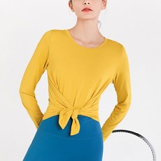 여성용 라이너 긴팔 묶음 요가 상의