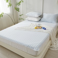 아토하우스 아이스쿨 냉감 침대패드, 블루, 쿨매트