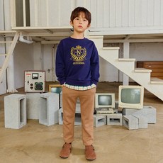 OWLEYBARN 男童格紋層次感學院風大學T上下套裝