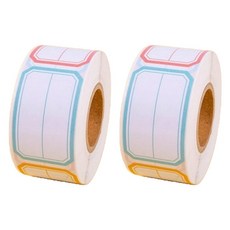 JF Company 彩虹索引姓名標籤貼紙 捲筒式 25 x 40 公釐 橫線, 混色, 320件, 2個