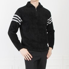 MINEFLOW 男款 BL三線半拉鍊高爾夫針織衫