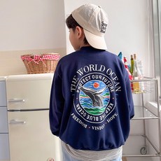 아도르베베 아동용 웨일 맨투맨