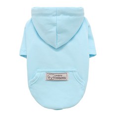 DOGDOG 狗狗日常連帽T恤, 藍色, 1個