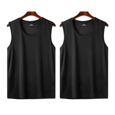 男性用涼感透氣G&Y涼爽網眼無袖背心
