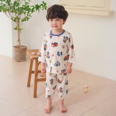 올로미미 경찰관코코 7부 모달스판 실내복 상하의 세트